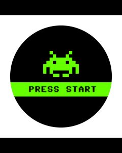 Press Start Aufkleber