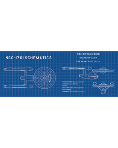Enterprise Blaupause Schreibtischunterlage