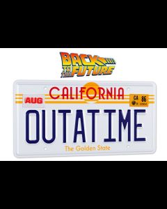 OUTATIME Auto-Kennzeichen (blaue Schrift)