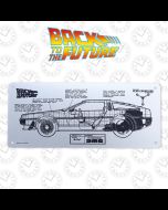 DeLorean Skizze Metallschild