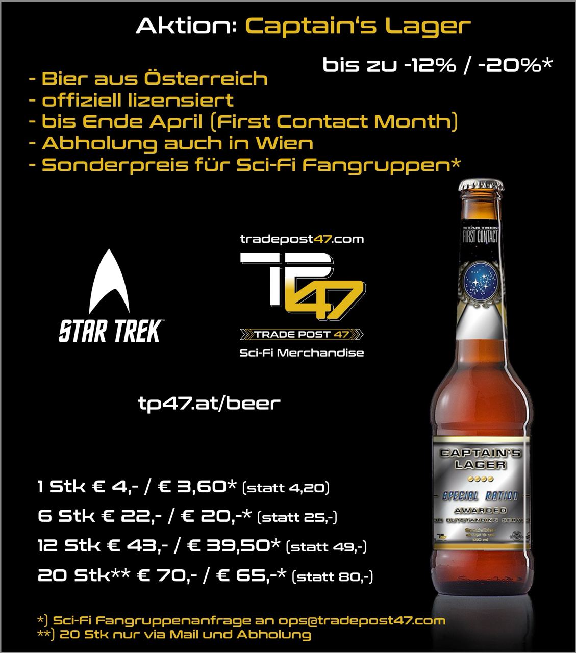 Aktion/Sale: Captain's Lager - First Contact Month